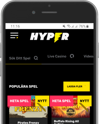 Hyper Casino i mobilen Hyper Casino i mobilen